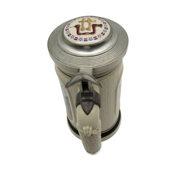 AVON 1986 Shipbuilder STEIN with Pewter Lid Brazil Vintage 9" Tall - Picture 8 of 12